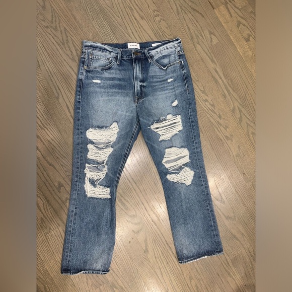 FRAME Le Piper High-rise Straight-leg Jeans - Picture 1 of 6